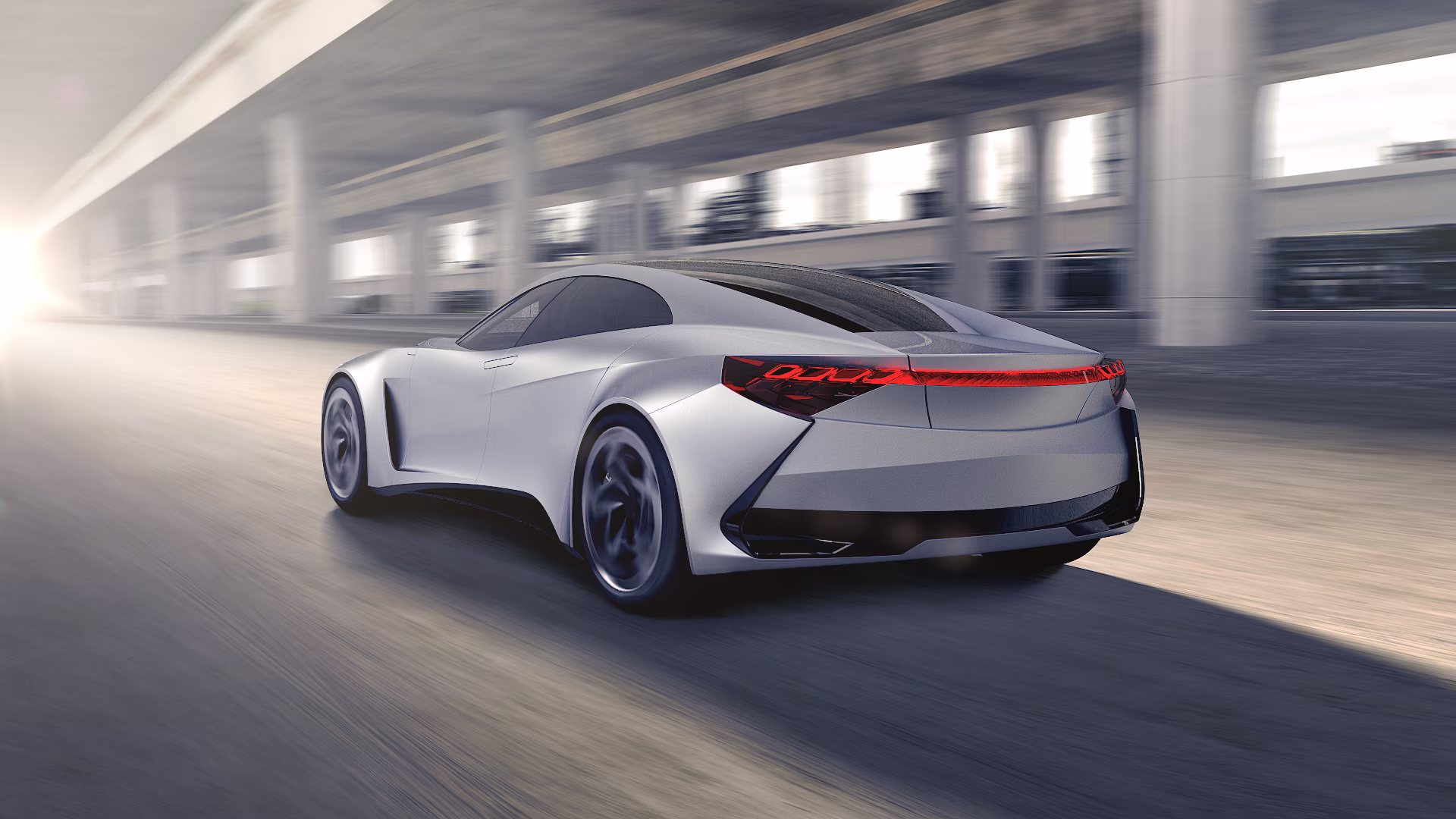 Zadní 3/4 na dálnici